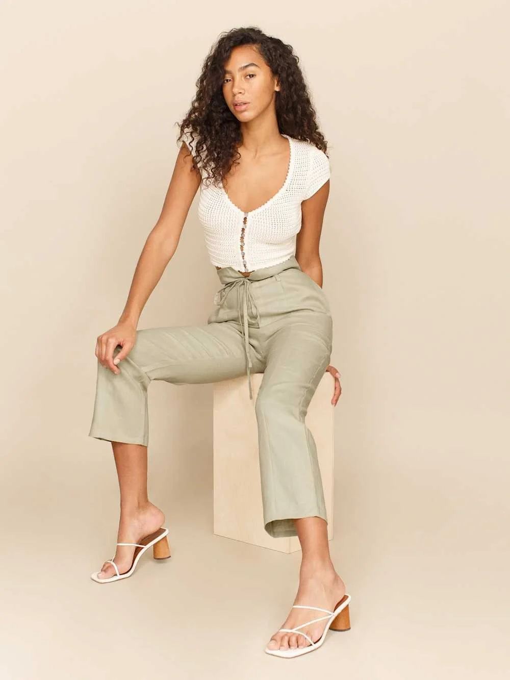 Reformation Paros Linen Pant